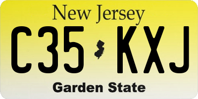 NJ license plate C35KXJ
