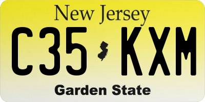NJ license plate C35KXM