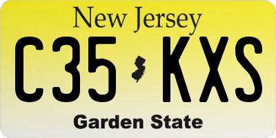 NJ license plate C35KXS