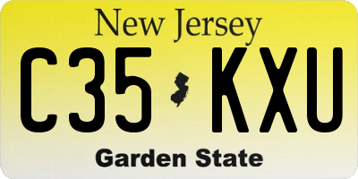 NJ license plate C35KXU