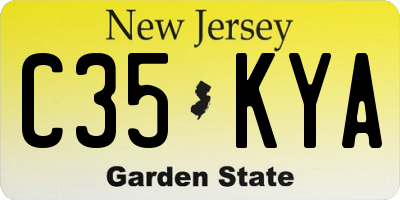 NJ license plate C35KYA
