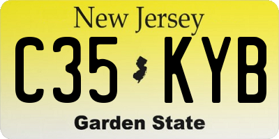NJ license plate C35KYB