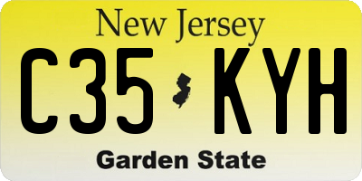 NJ license plate C35KYH