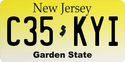 NJ license plate C35KYI
