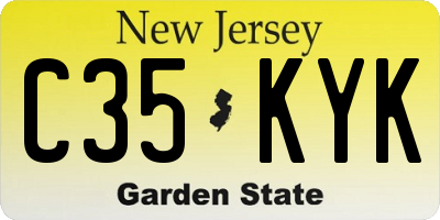 NJ license plate C35KYK