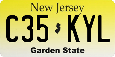NJ license plate C35KYL