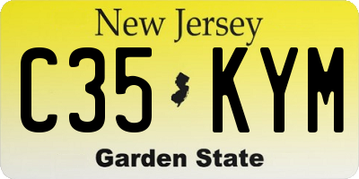 NJ license plate C35KYM