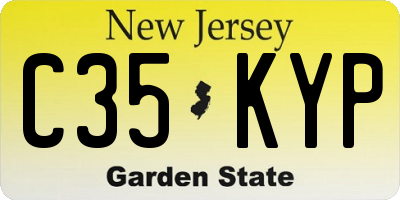 NJ license plate C35KYP