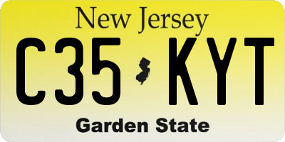 NJ license plate C35KYT