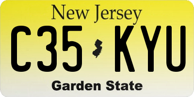 NJ license plate C35KYU