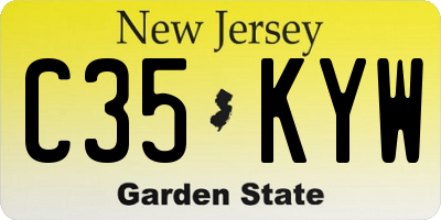 NJ license plate C35KYW