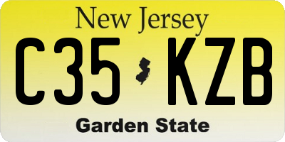 NJ license plate C35KZB