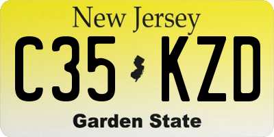 NJ license plate C35KZD