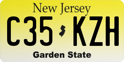 NJ license plate C35KZH