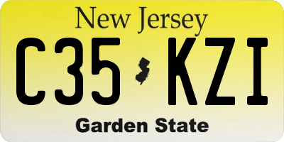NJ license plate C35KZI
