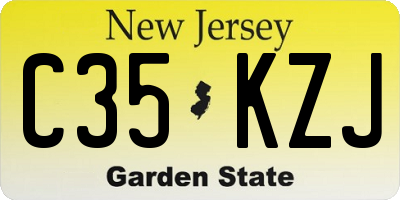 NJ license plate C35KZJ