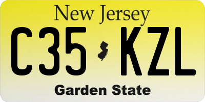 NJ license plate C35KZL