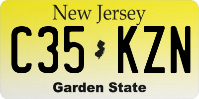 NJ license plate C35KZN