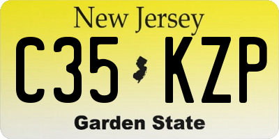 NJ license plate C35KZP