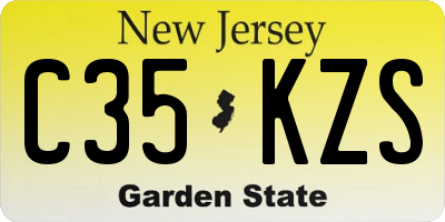 NJ license plate C35KZS
