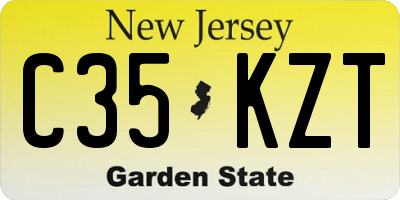 NJ license plate C35KZT