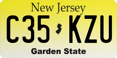 NJ license plate C35KZU