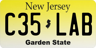 NJ license plate C35LAB