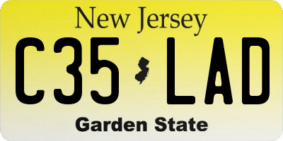 NJ license plate C35LAD