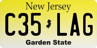 NJ license plate C35LAG