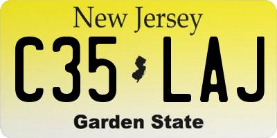 NJ license plate C35LAJ