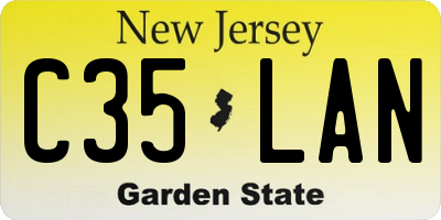 NJ license plate C35LAN