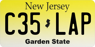 NJ license plate C35LAP