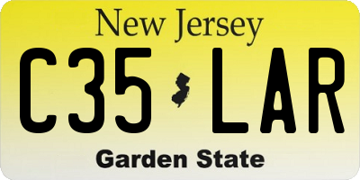 NJ license plate C35LAR