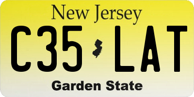 NJ license plate C35LAT