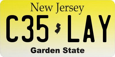 NJ license plate C35LAY