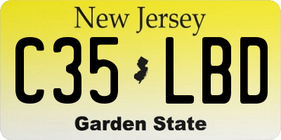 NJ license plate C35LBD
