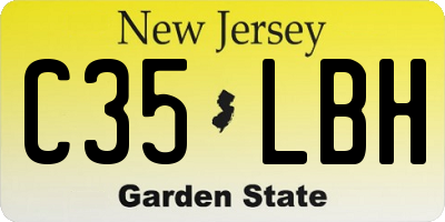 NJ license plate C35LBH