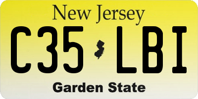 NJ license plate C35LBI