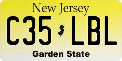 NJ license plate C35LBL