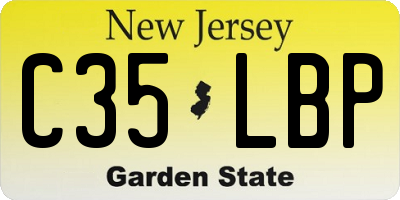 NJ license plate C35LBP