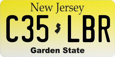 NJ license plate C35LBR