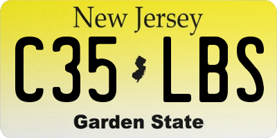 NJ license plate C35LBS