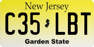 NJ license plate C35LBT