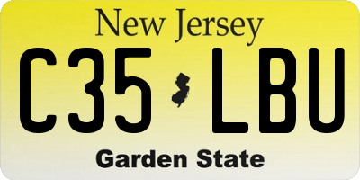 NJ license plate C35LBU