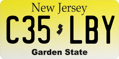 NJ license plate C35LBY