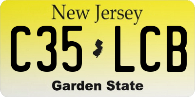 NJ license plate C35LCB