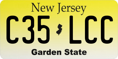 NJ license plate C35LCC
