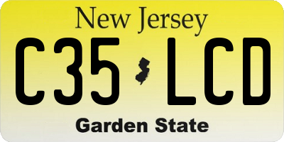 NJ license plate C35LCD
