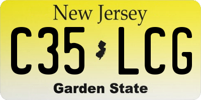 NJ license plate C35LCG
