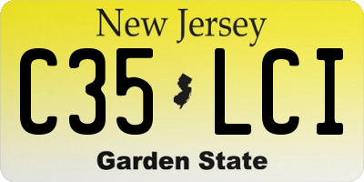NJ license plate C35LCI